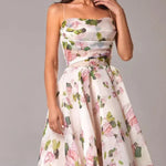 Karlee | Elegant Printed Strapless Dress