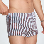 Men's Color Stripes Boxers With Fly