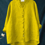Brooklyn | Cotton & Linen Ruffle Shirt