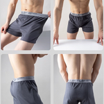 2 Pack Men’s Woven Cotton Boxer Shorts With Button Fly
