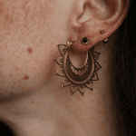 Gorgeous Half Sun Stud Earrings