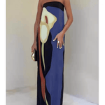Nala | Coastal Chic Strapless Printed Maxi Party Dress