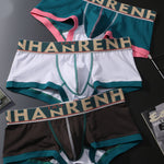 3 Pack Men's Spliced Color Breathable Cotton Trunks
