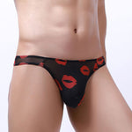 3 Pack Sexy Print Low-rise Thongs for Men