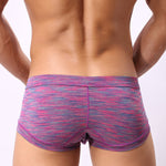 4 Pack Men's Striped U-convex Pouch Briefs