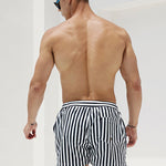 Mens Quick Dry Striped Print Surf Board Short