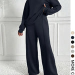 BETH™ - Casual Solid Color Sweatshirt & Pants Set for Outdoor Comfort
