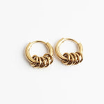 Stacked Ring Hoop Earrings