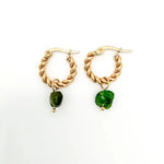 Louane Graceful Drop Stone Twisted Earrings