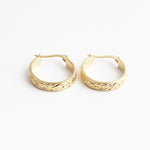 Elegant Engraved Hoop Earrings
