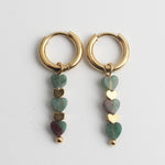 Triple Heart Earrings