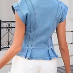 Viera | V-Neck Denim Top