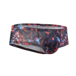 Men's Sexy Botanical Printed Mesh Underwear