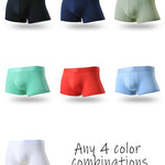 4 Pack Men's Pouch Anti-bacterial Silk Underwear