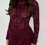 MINDY™ - Elegant Lace Long Sleeve Bodycon Dress Slim-Fitting Evening Dress