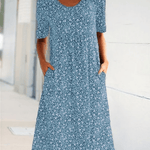 Dove | Round Neck Floral Dress