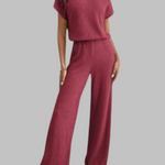 MAGGIE™ - Casual Short Sleeve Top and Pants Set
