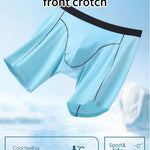 2 Pack Men's Sports Anti-Chafing Ice Silk Quick-Dry Boxers Briefs & Midway Briefs