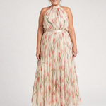 Evelyn | Halter Neck Floral Midi Dress