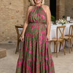 Harper | Draped Halter Midi Dress