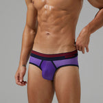 Men’s Spliced Lines Briefs in Ombre