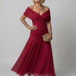 Ava | Off-Shoulder Flow Midi Dress