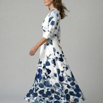 Brya | Cross Wrap Neck Midi Dress