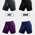 2 Pack Long Boxer Briefs with Separate Pouch