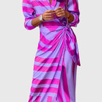 Magnolia | Elegant Wrap Dress with Print