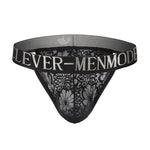 2 Pack Men's Silky Touch Black Sexy Lace Lightweight & Airy Skin-Friendly Bikini