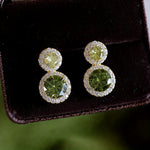 Retro Geometric Cubic Zirconia Earrings