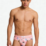 4 Pack Men's Antibacterial Cotton Breathable with Trendy Print Briefs