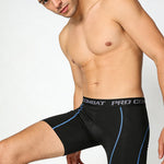 2 Pack Men's Moisture-Wicking Mesh Breathable Shock-Absorbing Riding Activewear Tights