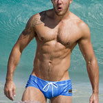 Men’s Sexy Metallic Swim Trunks With Drawstring