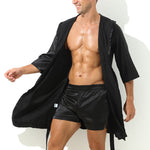 Couple Soft Tie Thin Bathrobe Pajamas