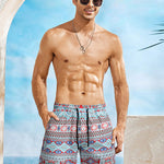 Men's Floral Printing Sports Hawaiian Shorts