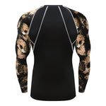 Mens Elastic Sport Training Quick Drying Printing Tops