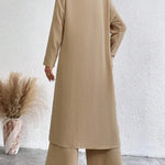 AIMIE™ - Cozy Long Sleeve Top & Wide Leg Trousers Set