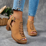 Vicky | Lattice-Heel Sandals