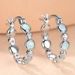 Bohemian Opal Round Earrings