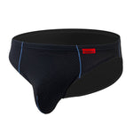 3 Pack Men's Nylon Plaid Lift Hip Briefs Triangle Briefs