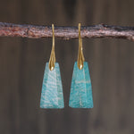 Boho Geometric Stone Drop Earrings