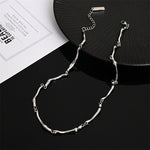 White Gold Wave Twist Necklace