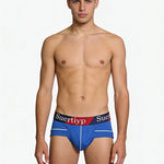 2 Pack Men's Breathable Mesh Ice Silk Low-Rise Cooling Briefs