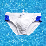 Men's Seamless Comfort Color-Blocked Quick-Dry Swim Briefs
