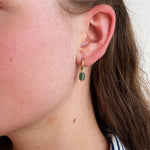 Minimalist Stone Hoop Earrings