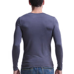 Mens Ultra Soft Low Cut V-Neck Thermal Shirt