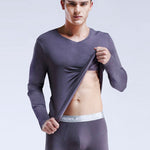 Mens Ultra Soft Low Cut V-Neck Thermal Shirt