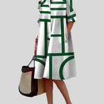 Maia | Geometric Midi Dress