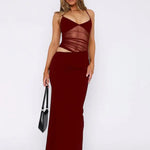 GUADALUPE™ – Classy Sleeveless Cut-Out Bodycon Sheer Dress